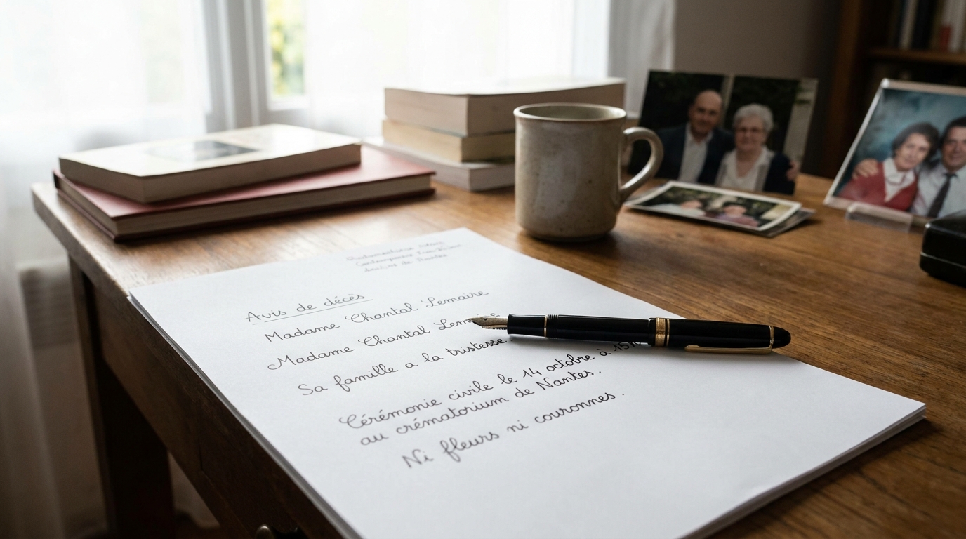 Illustration&nbsp;: Avis de décès et faire-part&nbsp;: modèles de texte à adapter
